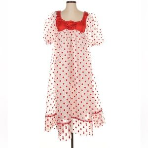 NWT For Love & Lemons Red Polka Dot Rhonda Dress